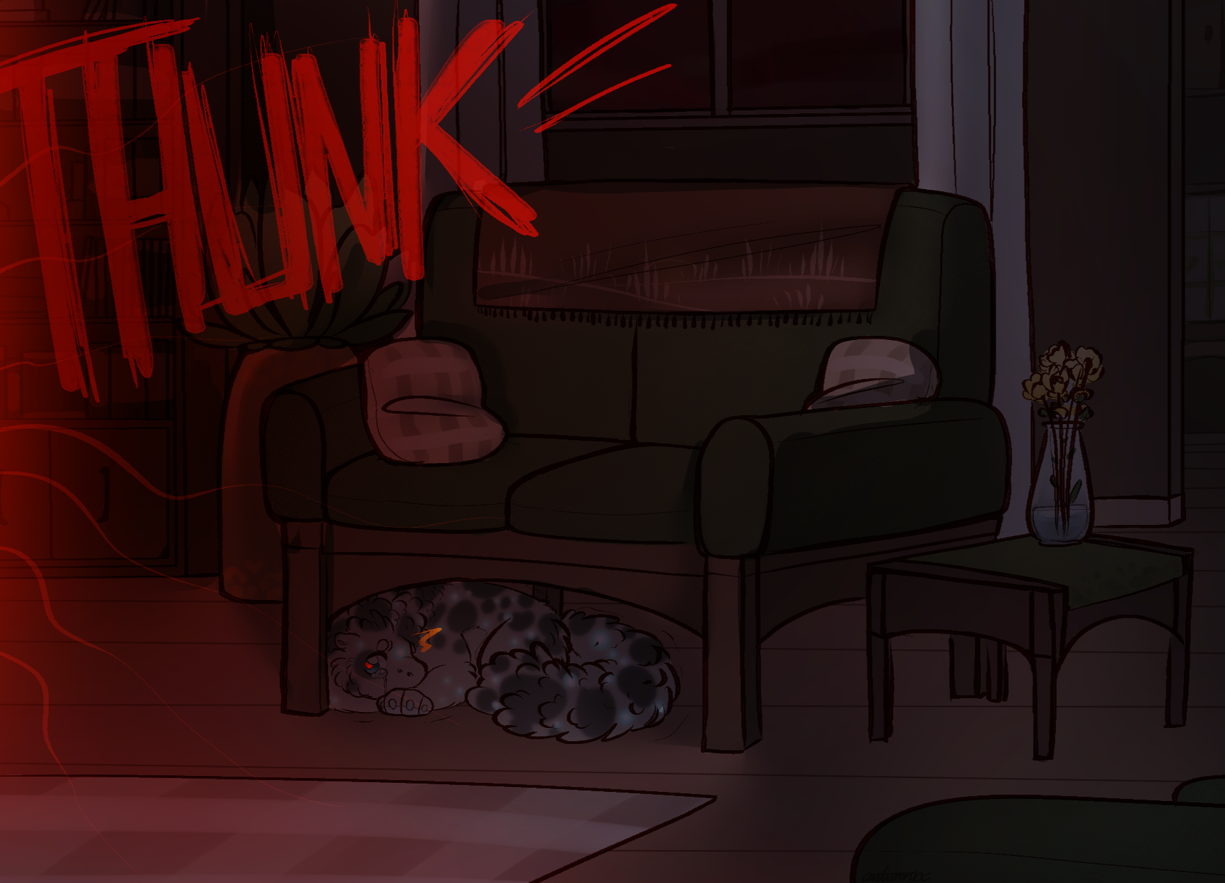 Click to view larger size Bump in the night